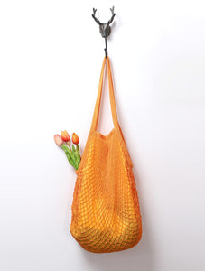 String Shopping Bag (Lined) | Orange