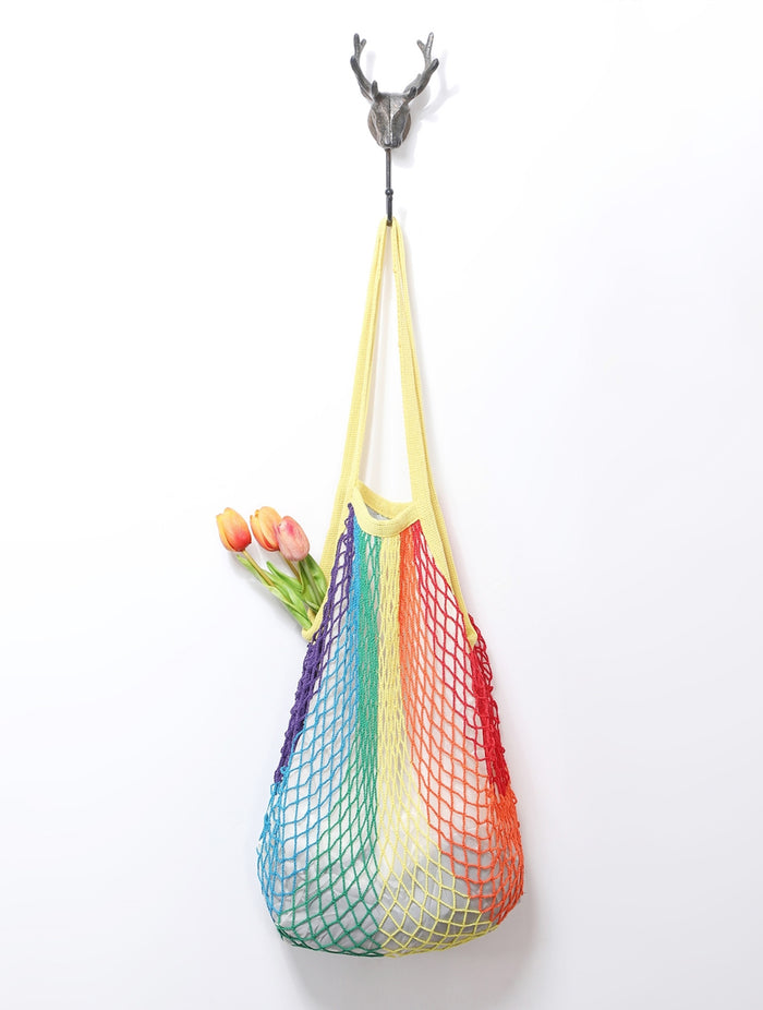 String Shopping Bag (Lined) | Rainbow
