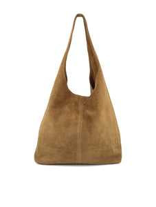 Suede Slouchy Hobo Bag | Tan