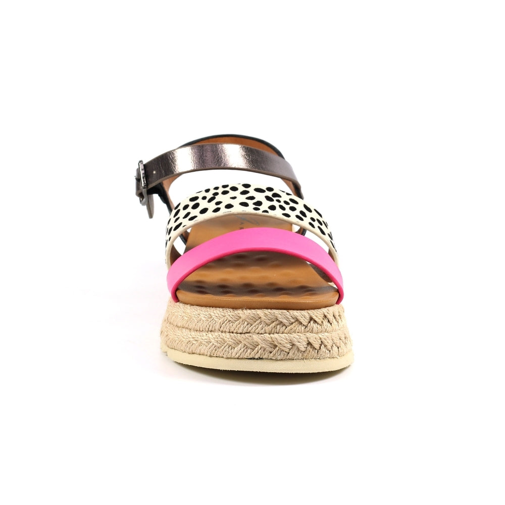 Lunar | Summer Chunky Animal Print Sandal | Fuchsia