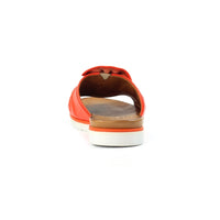 Lunar | Sunshine Leather Slip On Sandal | Orange