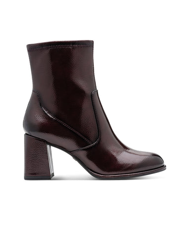Tamaris | Patent Heeled Ankle Boot | 25357 | Merlot
