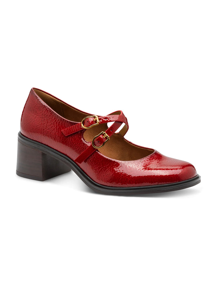 Tamaris | Heeled Patent Dolly Shoe | 22459 | Red