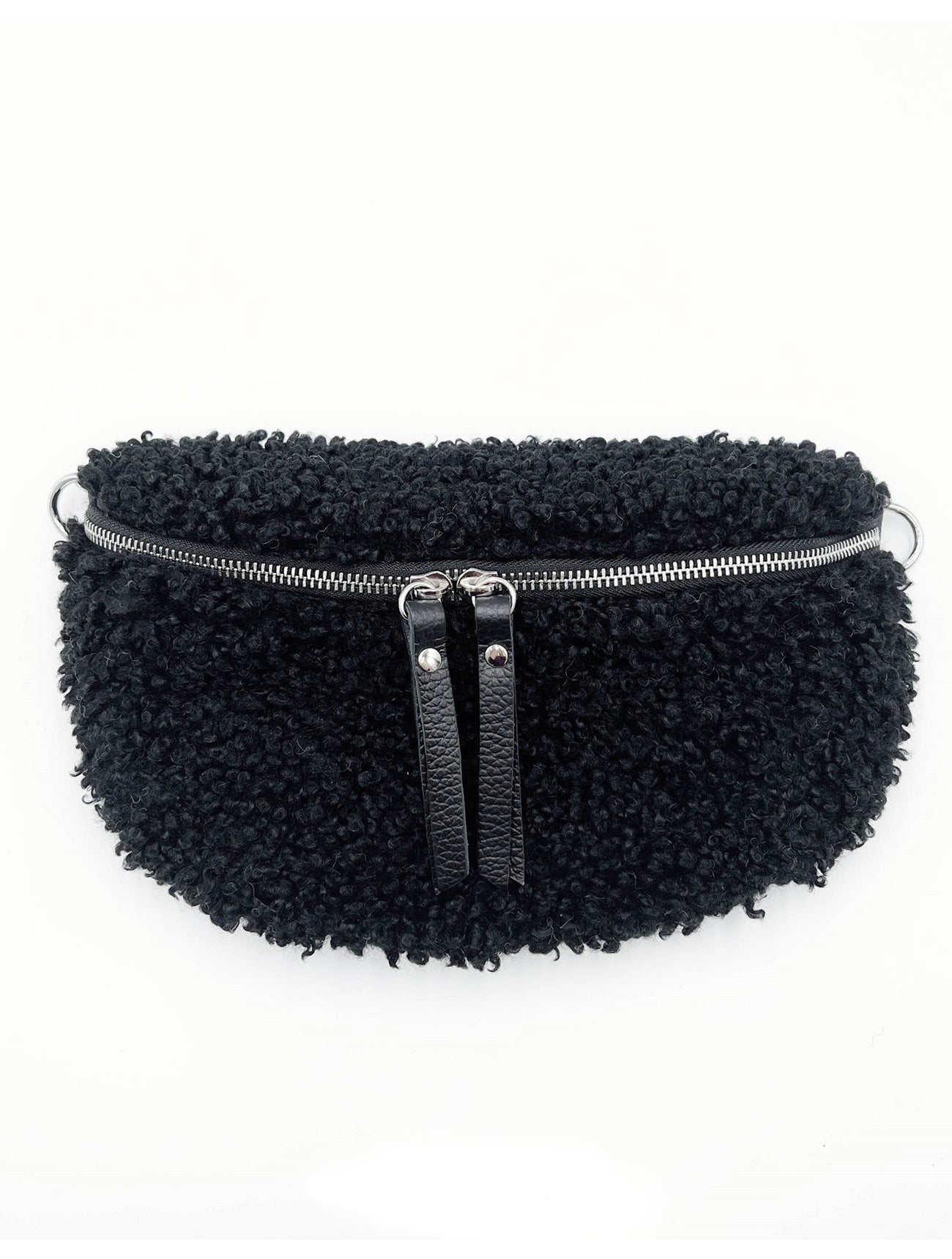Teddy Crossbody Bag With Leather Strap | Black