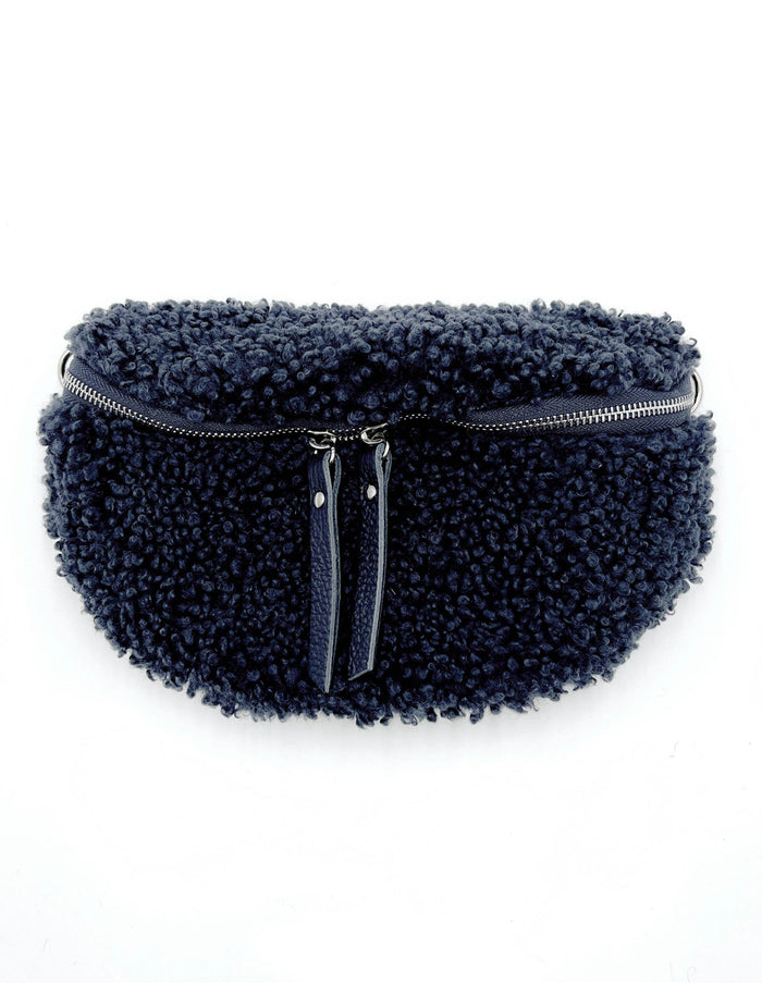 Teddy Crossbody Bag With Leather Strap | Navy