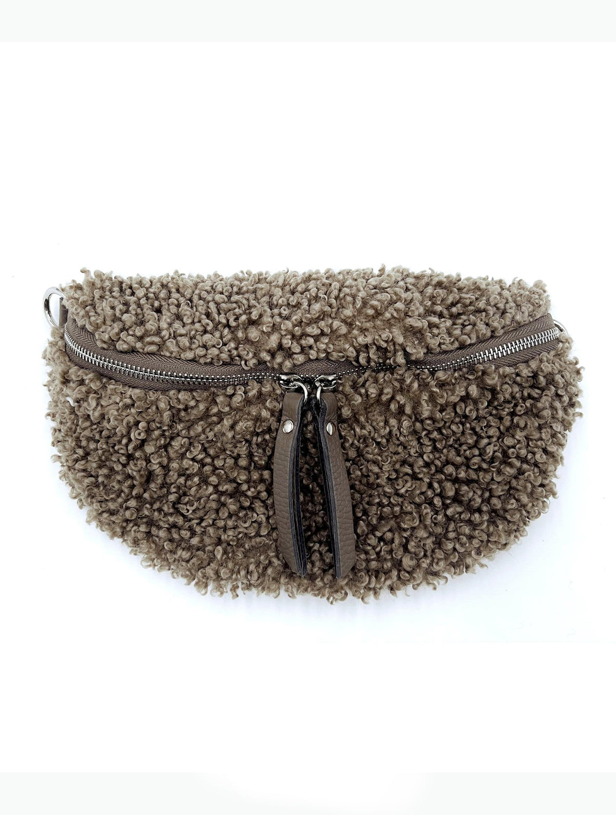 Teddy Crossbody Bag With Leather Strap | Taupe