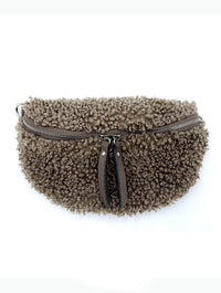 Teddy Crossbody Bag With Leather Strap | Taupe