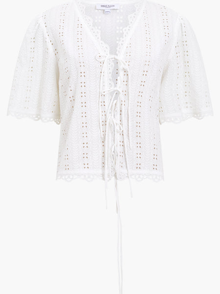 Cadiz Cutout Tie Jacket | J5WAE | Milk