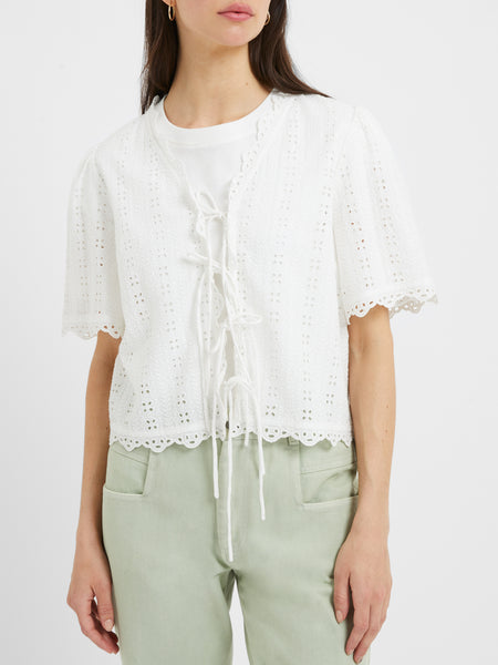 Cadiz Cutout Tie Jacket | J5WAE | Milk