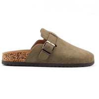 Veluna | Slip On Mule | Olive Green