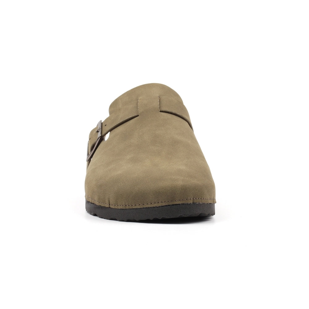 Veluna | Slip On Mule | Olive Green