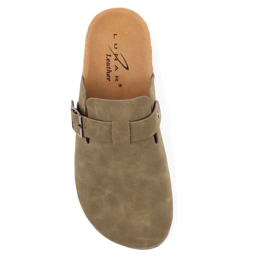 Veluna | Slip On Mule | Olive Green