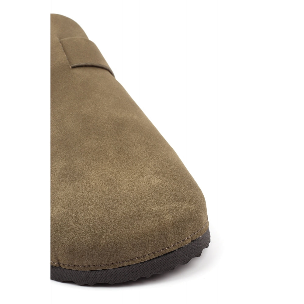 Veluna | Slip On Mule | Olive Green