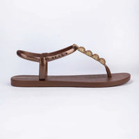 Class Easy On Glow | Flat Sandal | Brown/Gold Glitter