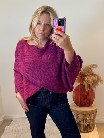 Wrap Front Jumper | Violet