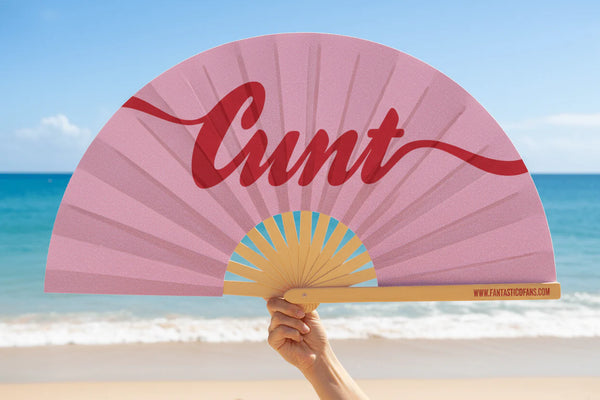 C**t Glitter Script XL Fan