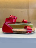 Yokono | Genova-400 | Flat Sandal with Ankle Strap | Red