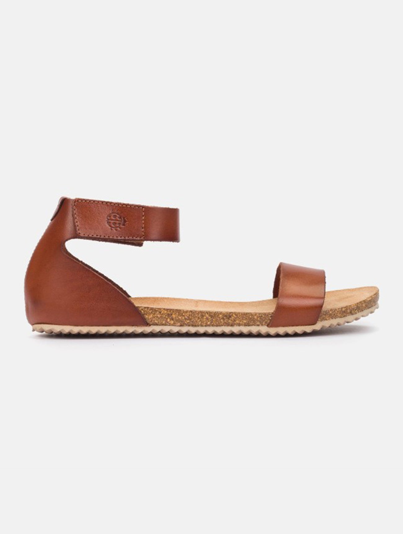 Yokono | Genova-400 | Flat Sandal with Ankle Strap | Tan