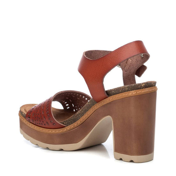 Vegan Platform Sandal | 79724 | Camel