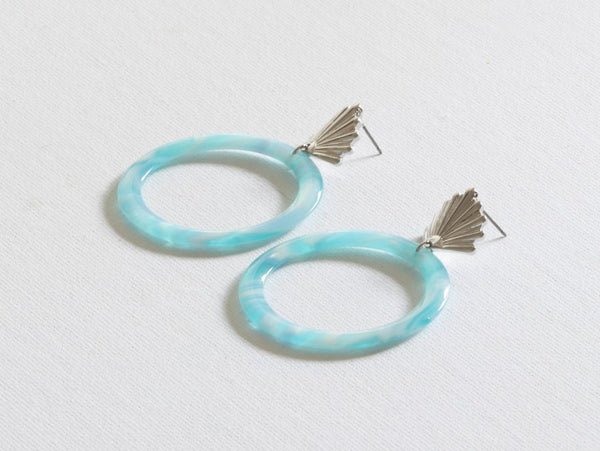 Beatrice Metal Resin Oversized Earrings