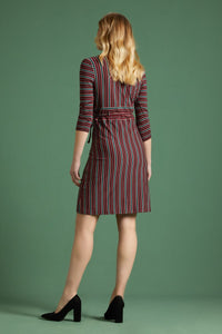 Cecil Dress Nippon Stripe | Beet Red