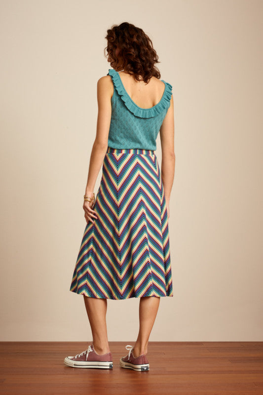 Juno Skirt Piccolo Stripe | Ribbon Red