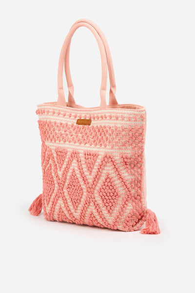 Texture Beach Bag | Coral