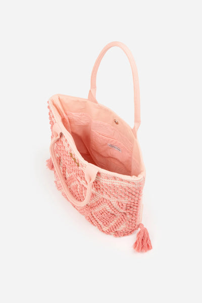 Texture Beach Bag | Coral