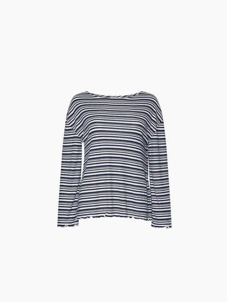 Maya Stripe Boat Neck Top | J6TAJ | Navy/White