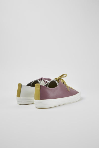 Twins | Multicolour Leather Sneaker | Purple/Grey