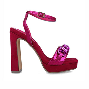 Vulpecula Metallic Platform Sandal | Fuchsia