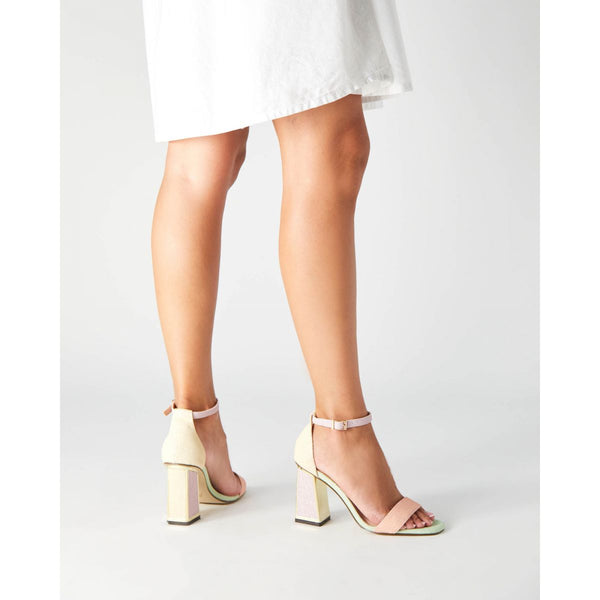 Argeo | Pastel Block Heel Sandal | Multi