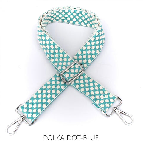 Polka Dot Design Bag Strap | Blue