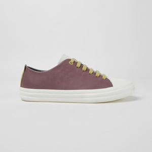 Twins | Multicolour Leather Sneaker | Purple/Grey