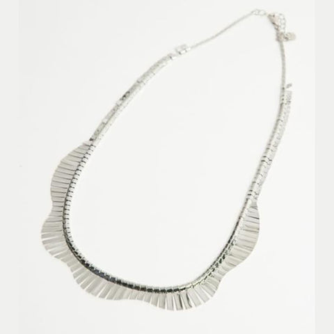 Claire Slinky Statement Necklace | Silver
