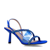 Crater Slim Heel Sandal | Blue