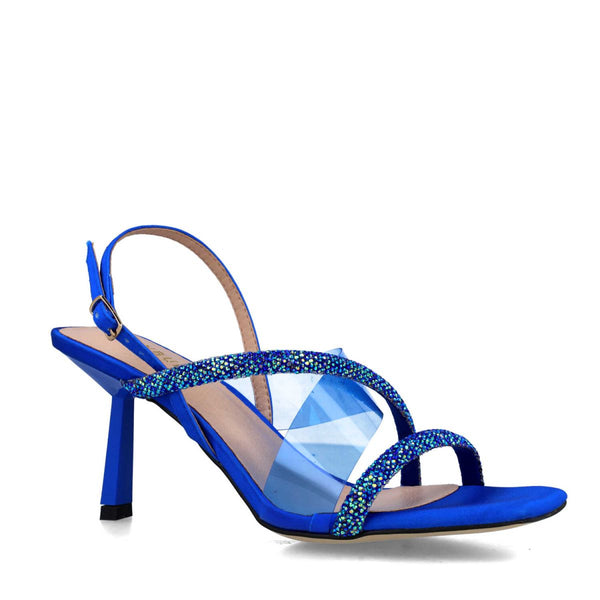 Crater Slim Heel Sandal | Blue