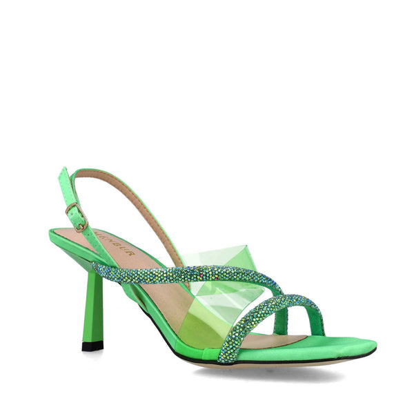 Crater Slim Heel Sandal | Lime