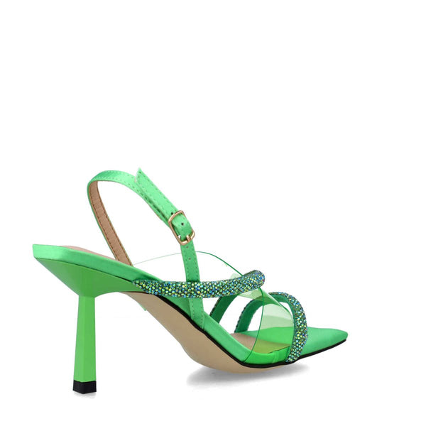 Crater Slim Heel Sandal | Lime