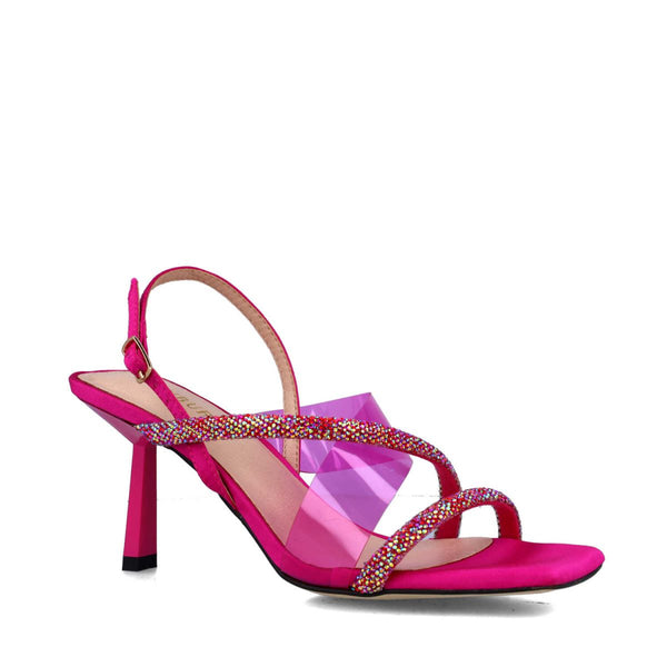 Crater Slim Heel Sandal | Fuchsia