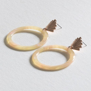 Beatrice Metal Resin Oversized Earrings