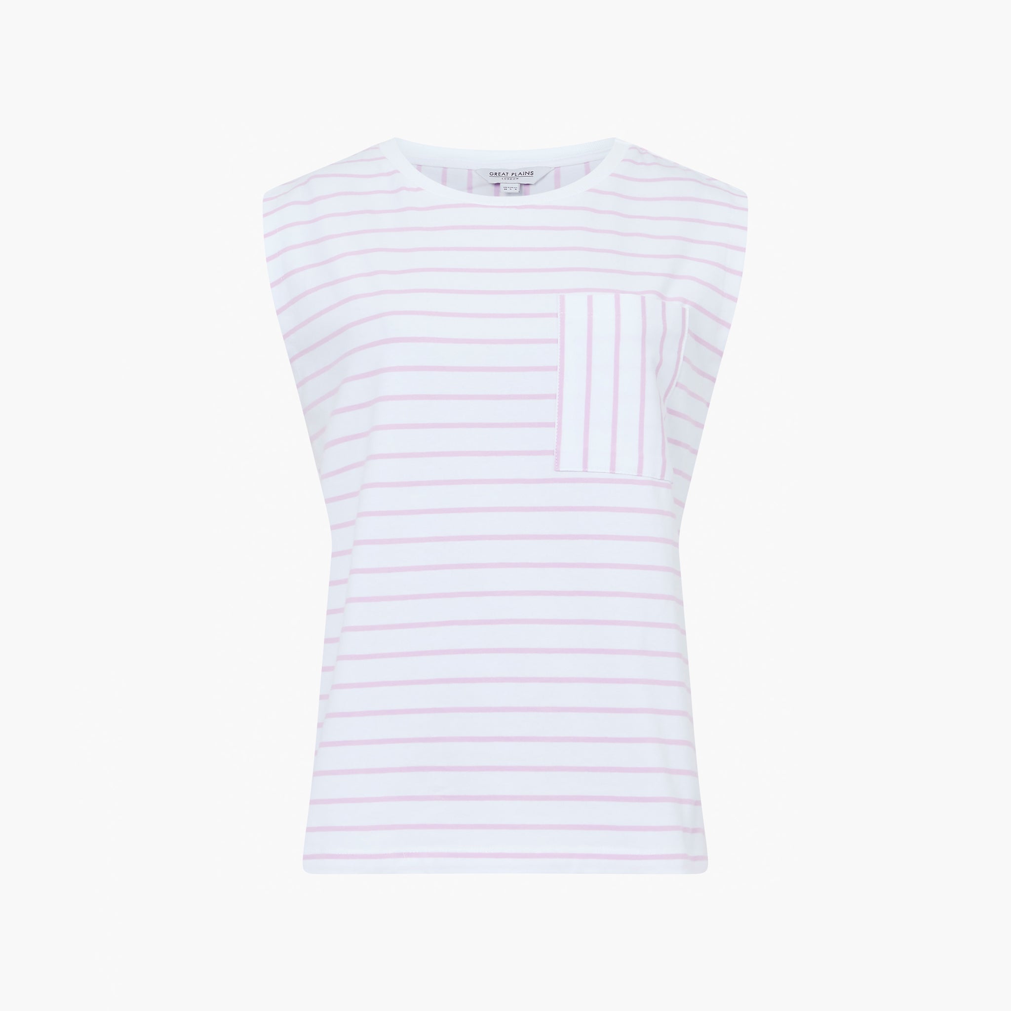Jersey Stripe Short Sleeve Tee | J6UAB | White/Blossom