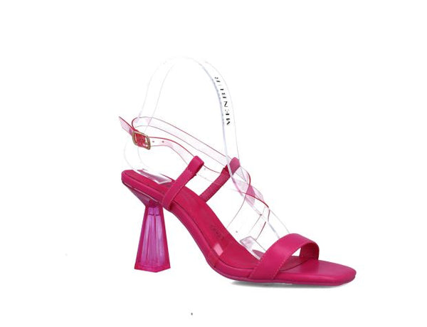 Lupus Translucent Heel Sandal | Fuchsia