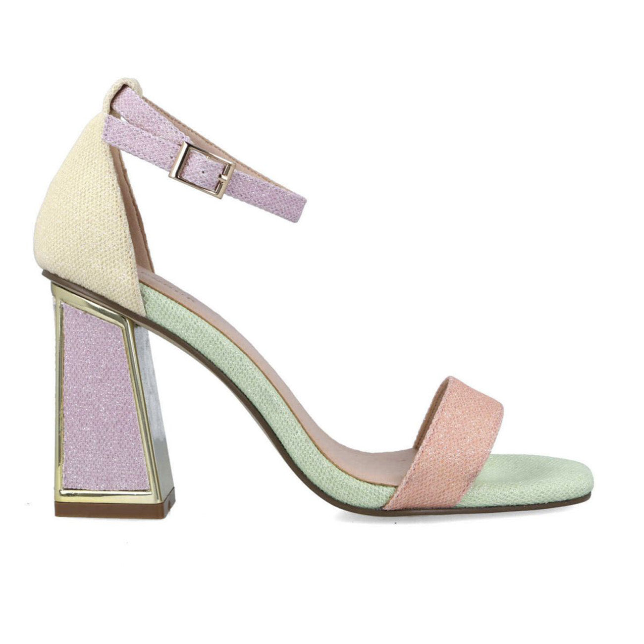 Argeo | Pastel Block Heel Sandal | Multi