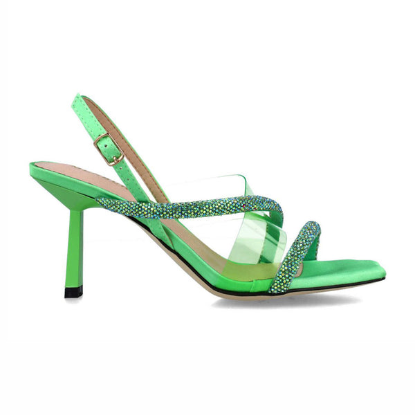 Crater Slim Heel Sandal | Lime