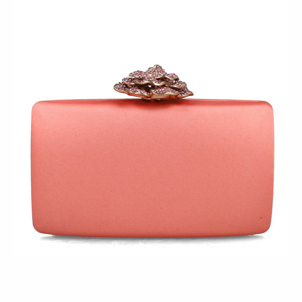 Crater Evening Clutch Bag | Peach