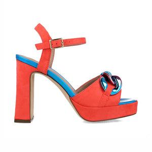 Reticuli Platform Sandal | Coral