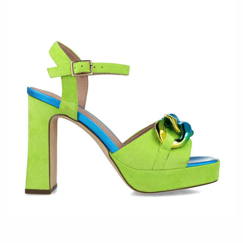 Reticuli Platform Sandal | Lime