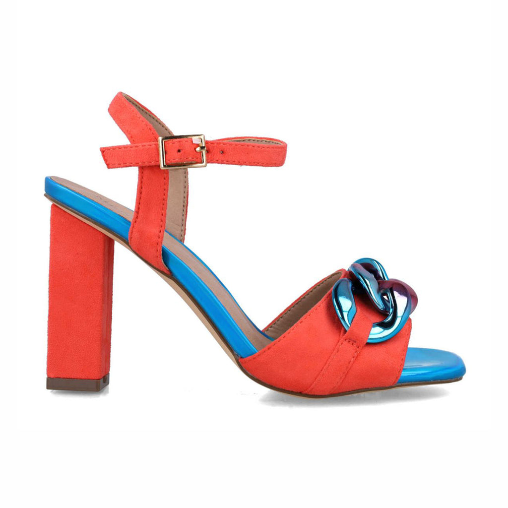 Reticuli High Heeled Sandal | Coral
