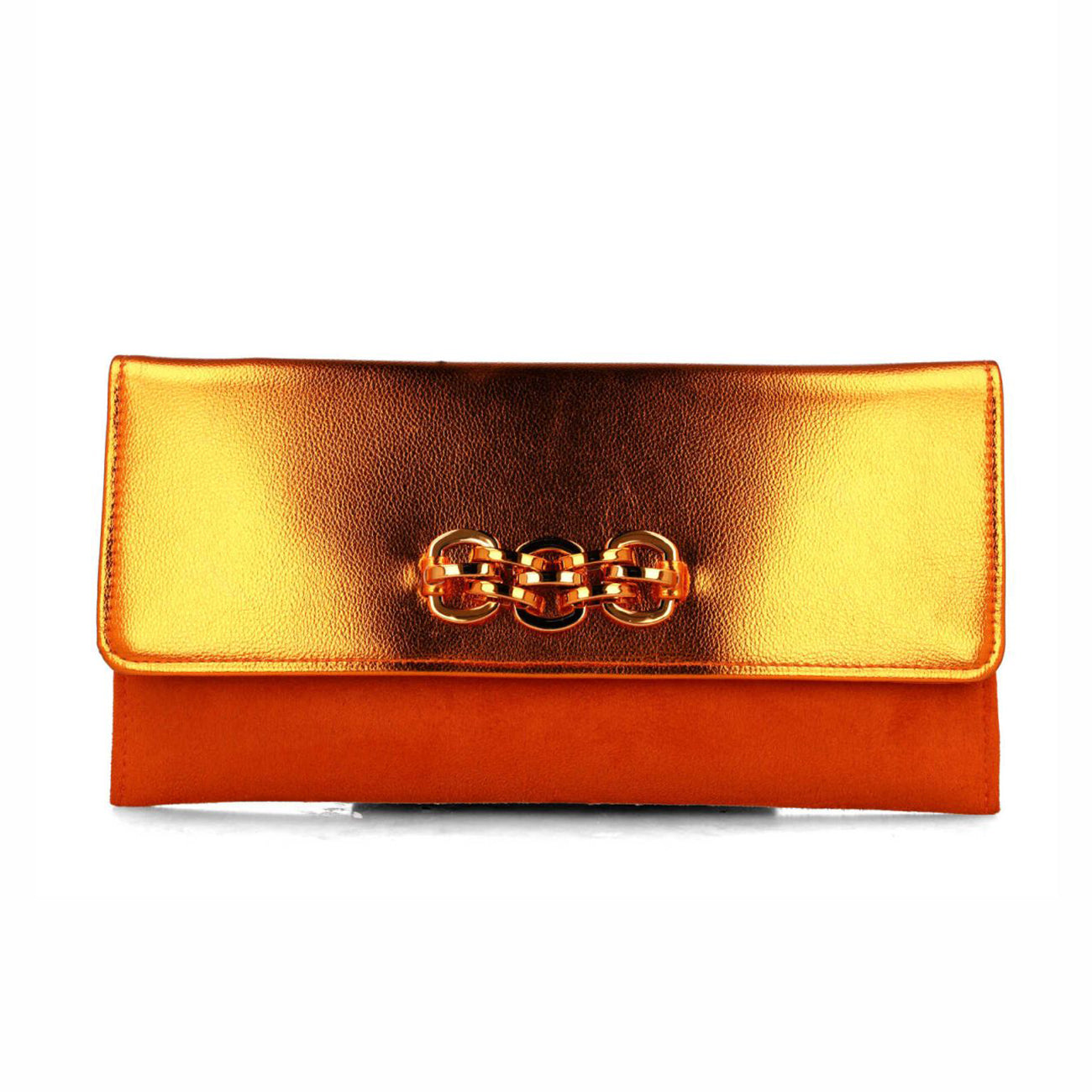 Vulpecula Metallic Clutch Bag | Mango